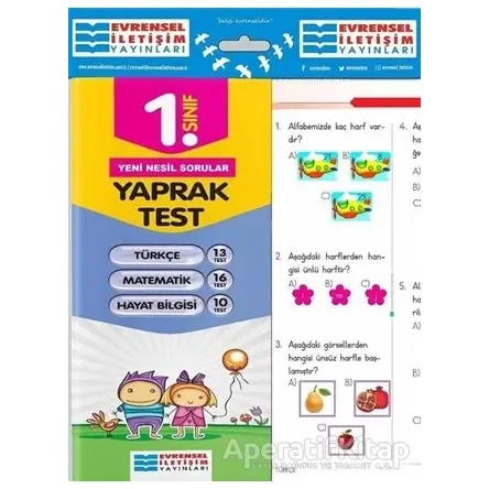 1. Sınıf Tüm Dersler Yaprak Testler - Kolektif - Evrensel İletişim Yayınları