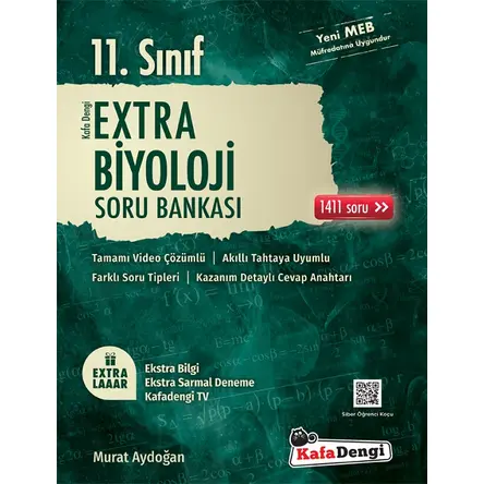 11. Sınıf Biyoloji Extra Soru Bankası Kafadengi Yayınları