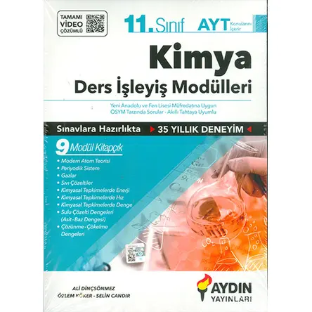 11.Sınıf AYT Kimya Ders İşleyiş Modülleri Aydın Yayınları