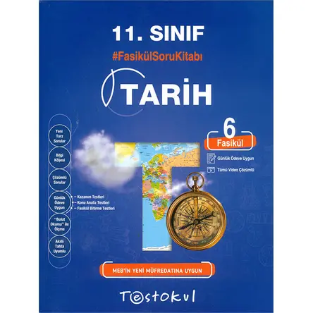 11.Sınıf Tarih Fasikül Soru Kitabı Test Okul Yayınları