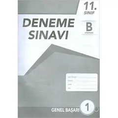 11.Sınıf Deneme Sınavı (B Kitapçığı) Testfen Yayınları