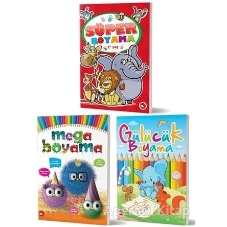 2+ Yaş Boyama Kitapları Set (3 Kitap Takım) - Kolektif - Beyaz Balina Yayınları