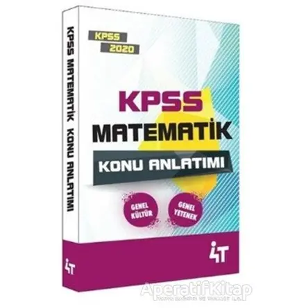 2020 KPSS Matematik Konu Anlatımı 4T Yayınları