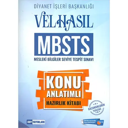 2020 MBSTS Velhasıl Konu Anlatımlı Hazırlık Kitabı DDY Yayınları