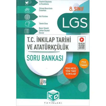 2021 8. Sınıf LGS TC İnkılap Tarihi ve Atatürkçülük Soru Bankası KD Yayınları