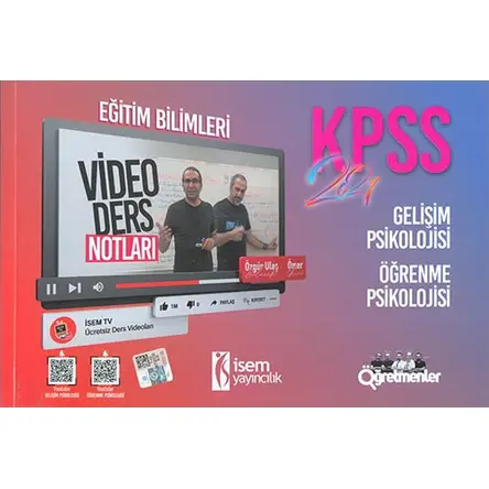 2021 KPSS Gelişim Psikolojisi Öğrenme Psikolojisi Video Ders Notları İsem Yayıncılık