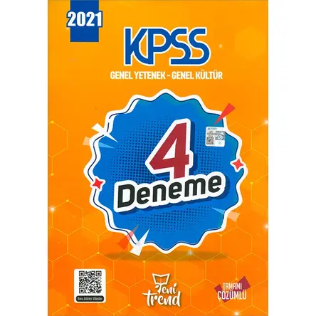 2021 KPSS Genel Yetenek Genel Kültür 4 Deneme Yeni Trend Yayınları