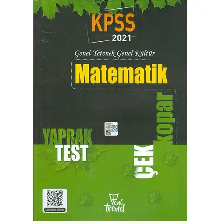 2021 KPSS Matematik Çek Kopar Yaprak Test Yeni Trend Yayınları