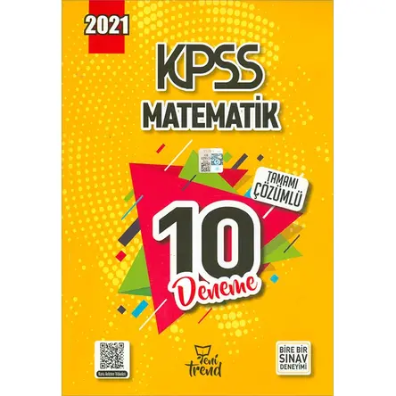 2021 KPSS Matematik Çözümlü 10 Deneme Yeni Trend Yayınları