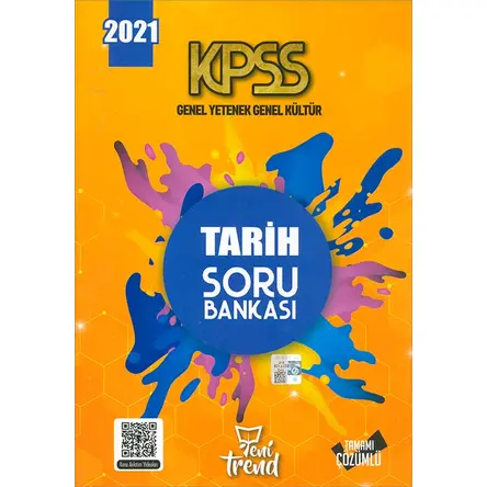 2021 KPSS Tarih Soru Bankası Yeni Yrend Yayınları