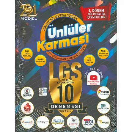 Ünlüler Karması LGS 1.Dönem 10 Farklı Yayın 10 Deneme