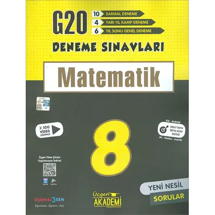 LGS 8.Sınıf Matematik 20li Deneme Sınavı Üçgen Akademi