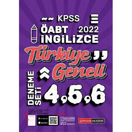 2022 KPSS ÖABT İngilizce 4-5-6 (3lü Deneme) - Kolektif - Pegem Akademi Yayıncılık