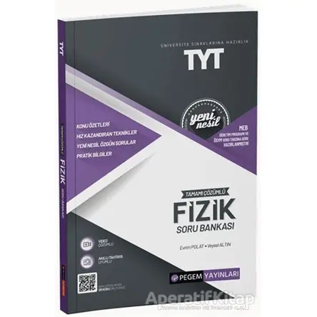 2022 TYT Tamamı Çözümlü Fizik Soru Bankası - Evrim Polat - Pegem Akademi Yayıncılık