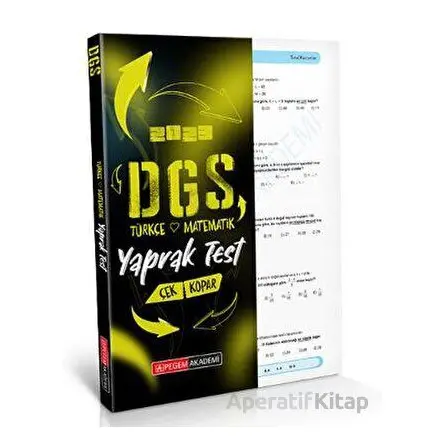 2023 DGS Çek Kopart Yaprak Test - Kolektif - Pegem Akademi Yayıncılık