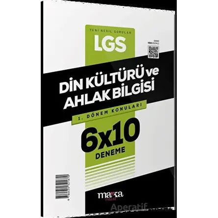 2024 LGS 1. Dönem Konuları Din Kültürü ve Ahlak Bilgisi 6x10 Deneme Marka Yayınları