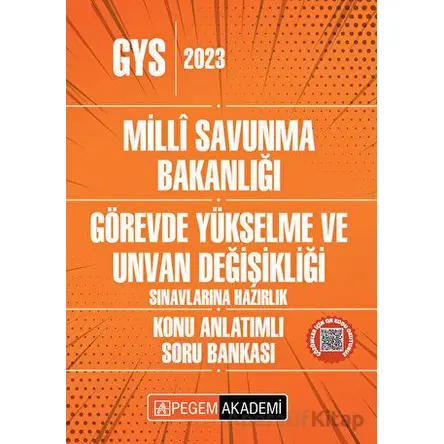 2023 Milli Savunma Bakanlığı Görevde Yükselme ve Unvan Değişikliği Sınavı Konu Anlatımlı Soru Bankas