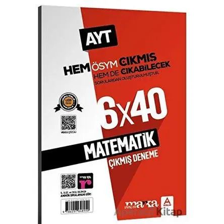 2023 TYT Matematik ÖSYM Çıkmış ve Çıkabilecek Sorulardan Oluşturulmuş 6 Deneme Sınavı Tamamı Video Ç