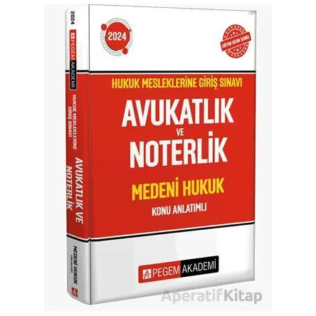 2024 Hukuk Mesleklerine Giriş Sınavı Avukatlık ve Noterlik Medeni Hukuk Konu Anlatımlı