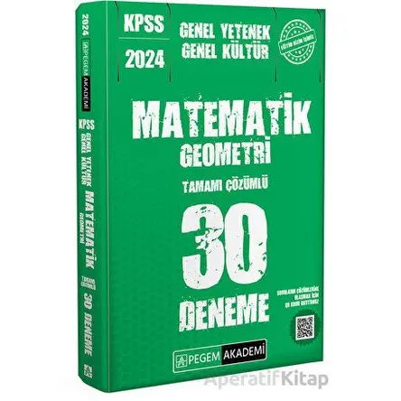 2024 KPSS Genel Kültür Genel Yetenek Matematik-Geometri 30 Deneme