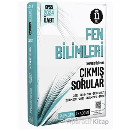 2024 KPSS ÖABT Fen Bilimleri Tamamı Çözümlü Çıkmış Sorular - Kolektif - Pegem Akademi Yayıncılık