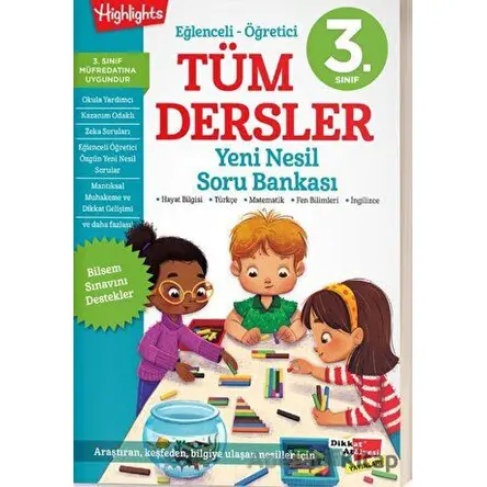 3. Sınıf Tüm Dersler Yeni Nesil Soru Bankası - Kolektif - Dikkat Atölyesi Yayınları