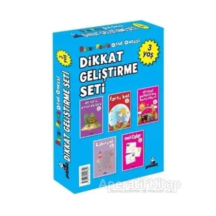 Okul Öncesi 3 Yaş Dikkat Geliştirme Seti (5 Kitap) - Afife Çoruk - Beyaz Panda Yayınları