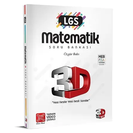 3D Yayınları LGS 8. Sınıf Matematik Soru Bankası Video Çözümlü