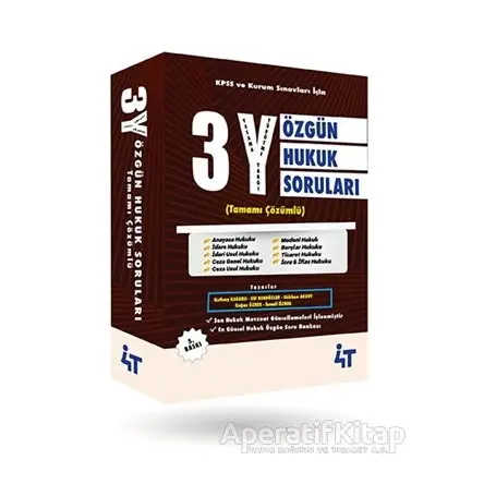 3Y Özgün Hukuk Soruları Tamamı Çözümlü - Kutluay Kararlı - 4T Yayınları