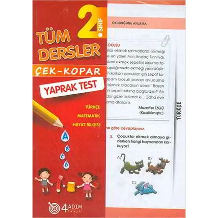 2. Sınıf Tüm Dersler Çek-Kopar Yaprak Test - Kolektif - 4 Adım Yayınları