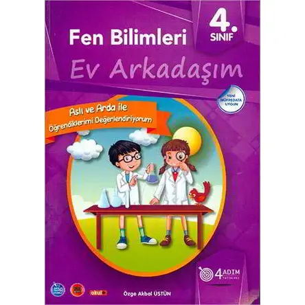 4. Sınıf Fen Bilimleri Ev Arkadaşım - Kolektif - 4 Adım Yayınları