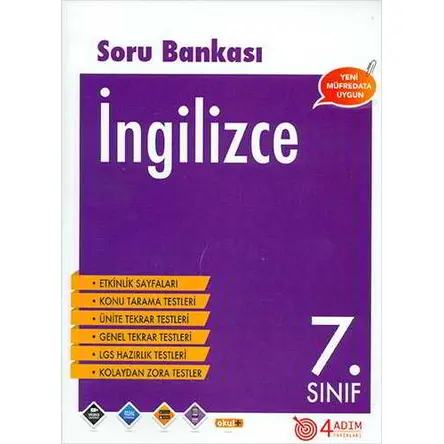 7. Sınıf İngilizce Soru Bankası - Özlem Özay - 4 Adım Yayınları