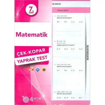 4 Adım 7.Sınıf Matematik Yaprak Test