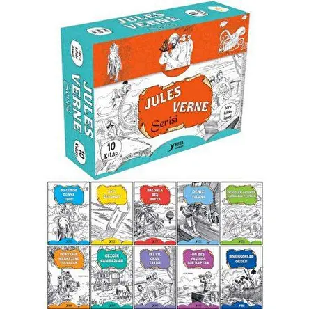 4. Sınıf Jules Verne Serisi (10 Kitaplık Set) - Jules Verne - Yuva Yayınları