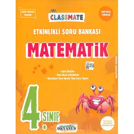 4.Sınıf Matematik ClassMate Soru Bankası Okyanus Yayınları