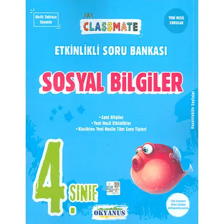 4.Sınıf Sosyal Bilgiler ClassMate Soru Bankası Okyanus Yayınları
