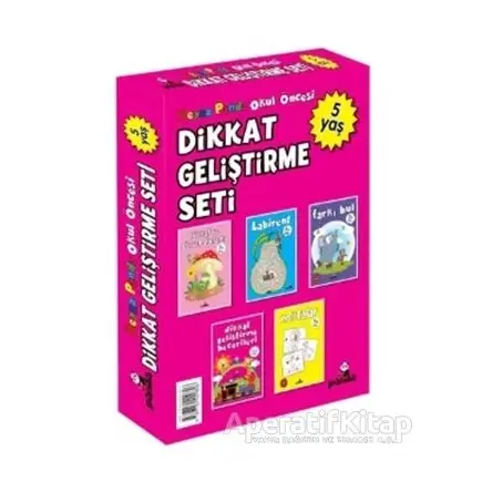 Okul Öncesi 5 Yaş Dikkat Geliştirme Seti (5 Kitap) - Afife Çoruk - Beyaz Panda Yayınları