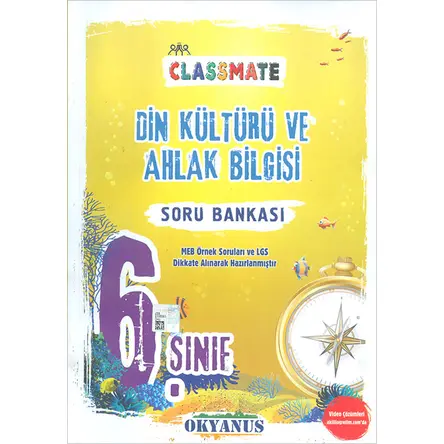 6. Sınıf Classmate Din Kültür Ve Ahlak Bilgisi Soru Bankası Okyanus Yayınları