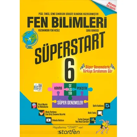 6.Sınıf Fen Bilimleri Soru Bankası Startfen Yayınları