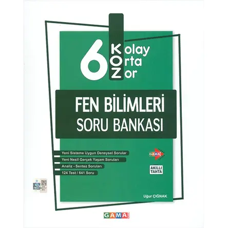 6.Sınıf KOZ Fen Bilimleri Soru Bankası Gama Yayınları