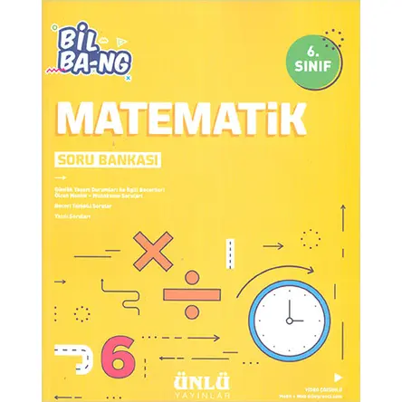 6.Sınıf Matematik Soru Bankası Ünlü Yayınları