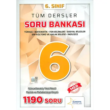 6.Sınıf Tüm Dersler Soru Bankası Europa Yayınları