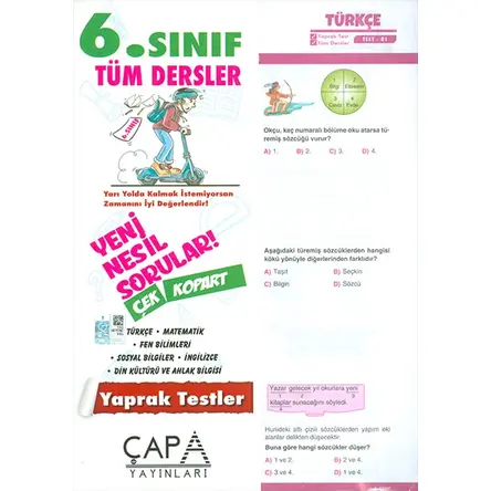 6.Sınıf Tüm Dersler Yaprak Test Çapa Yayınları