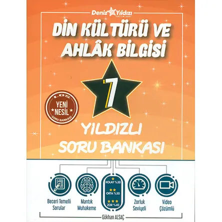 7.Sınıf Din Kültürü Yıldızlı Soru Bankası Deniz Yıldızı Yayınları