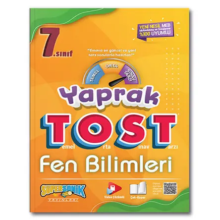 7.Sınıf Fen Bilimleri Yaprak Tost Süpersonik Yayınları