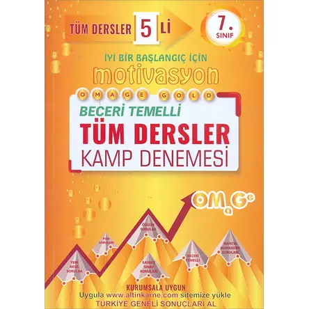 7.Sınıf Motivasyon Tüm Dersler 5li Kamp Denemesi Omage Yayınları