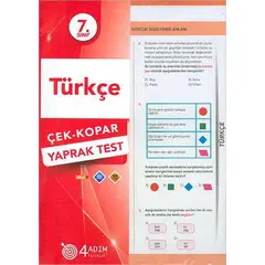 7. Sınıf Türkçe Çek Kopar Yaprak - Kolektif - 4 Adım Yayınları