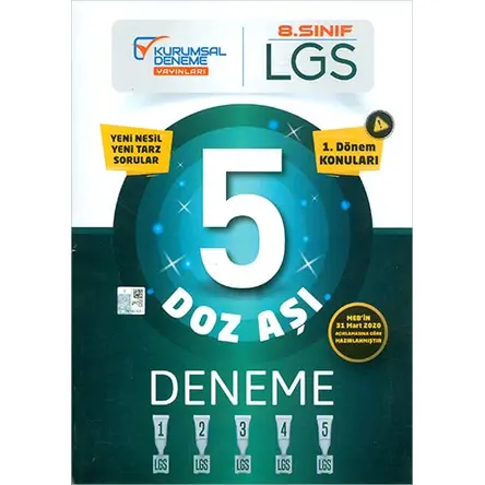 8. Sınıf LGS 5 Doz Aşı Deneme Kurumsal Deneme Yayınları