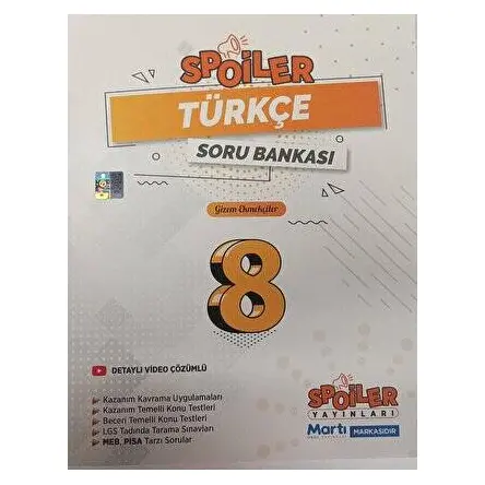 8. Sınıf Spoiler Türkçe Soru Bankası - Spoiler Yayınları