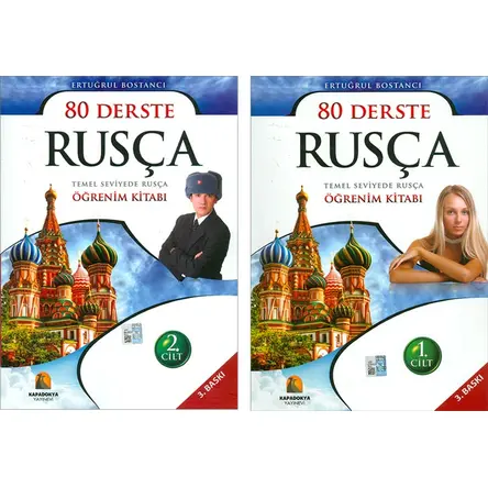 80 Derste Rusça 2 Kitap Takım Kapadokya Yayınları